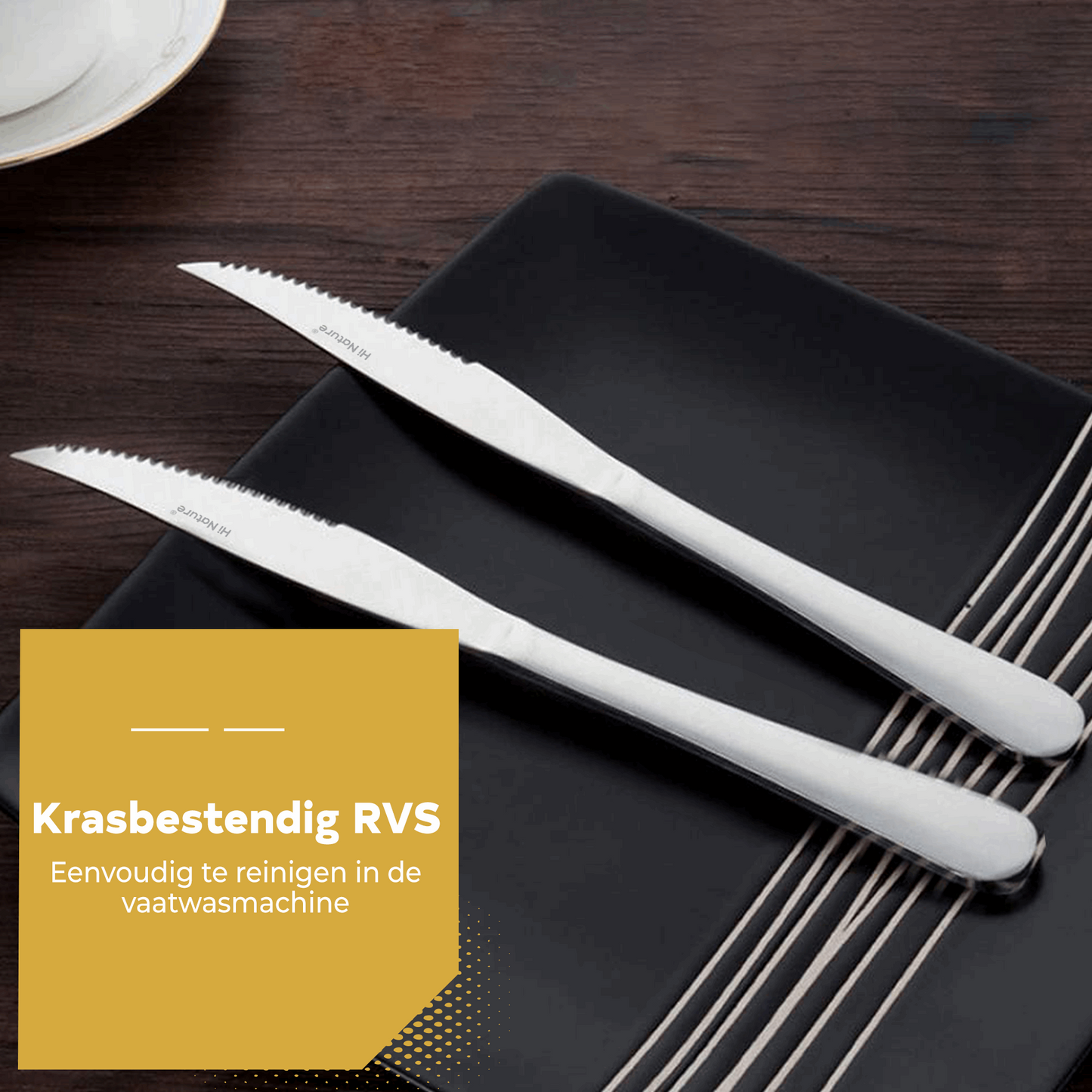 Steakmessen 6 Stuks RVS